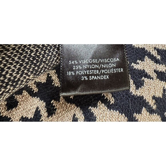 Ann Taylor Women's Medium Houndstooth Pattern Stretchy A-Line Midi Dress - Picture 9 of 11